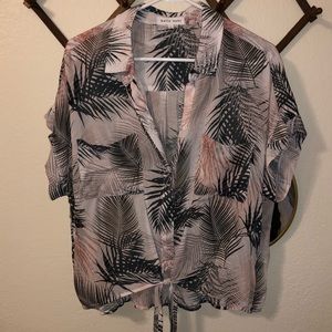 Hawaiian print button down.